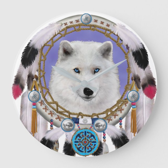 GRANDE HORLOGE RONDE SPIRIT NATIVE AMERICAN INDIAN (Recto)