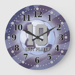 Grande Horloge Ronde Sport soccer   Wall Clock