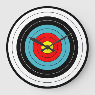 Grande Horloge Ronde Sports de cible de tir à l'arc