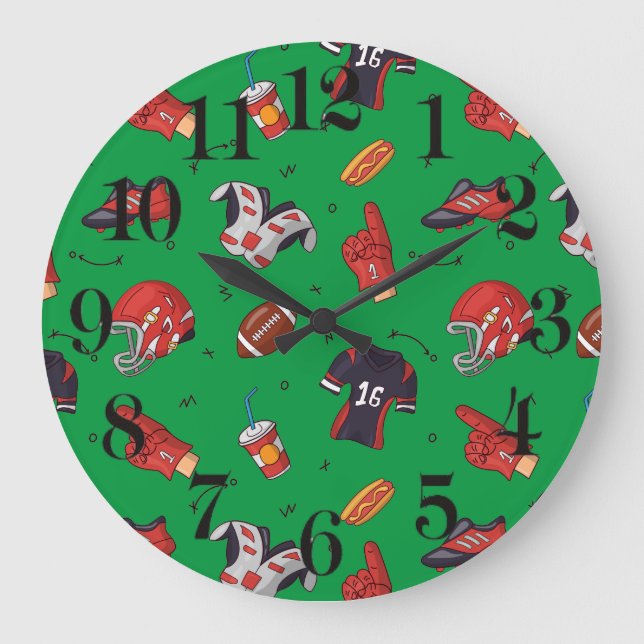 Grande Horloge Ronde Sports de football équipement, nourriture et boiss (Recto)