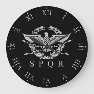 Grande Horloge Ronde SPQR L'Emblème De L'Empire Romain