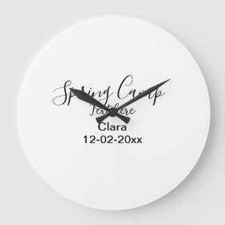 Grande Horloge Ronde Spring holiday camping custom add name date
