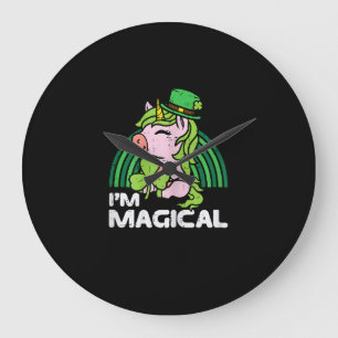 Grande Horloge Ronde St Pattys Tout-Petit Enfants Hommes Jeu Joueur St