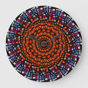 Grande Horloge Ronde Stained Glass
