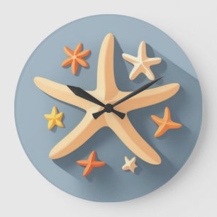 Grande Horloge Ronde Starfish et Small One