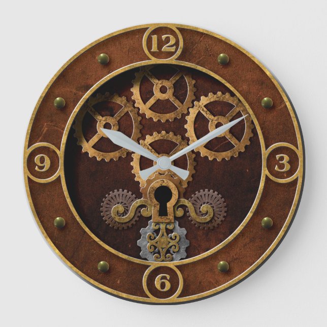 Grande Horloge Ronde Steampunk (Recto)
