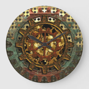 Grande Horloge Ronde Steampunk 11A Image Options Wall Clock