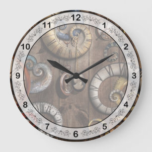 Grande Horloge Ronde Steampunk - Clock - Time machine