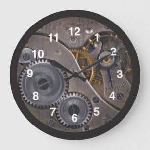 Grande Horloge Ronde Steampunk Gears fun Ab cool Large Clock