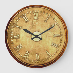 Grande Horloge Ronde Steampunk style Rust Edged