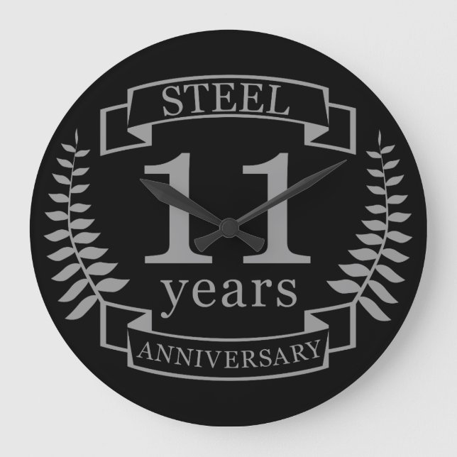 Grande Horloge Ronde Steel Eleventh wedding anniversary 11 ans (Recto)