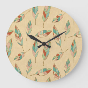 Grande Horloge Ronde Step de Southwest Coral Feather