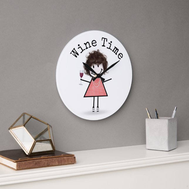 Grande Horloge Ronde Stick Girl (Bureau)