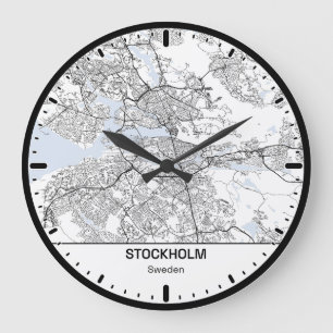 Grande Horloge Ronde Stockholm Clock City Line Art
