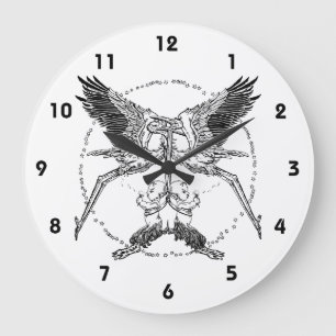 Grande Horloge Ronde Stores et Satyrs
