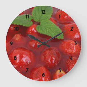 Grande Horloge Ronde Strwberry Dessert Clock