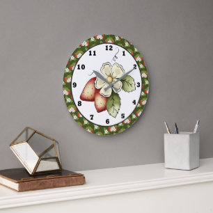 Grande Horloge Ronde Strwberry Fruit Kitchen wall clock