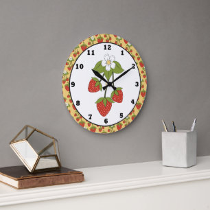 Grande Horloge Ronde Strwberry Fruit Kitchen wall clock