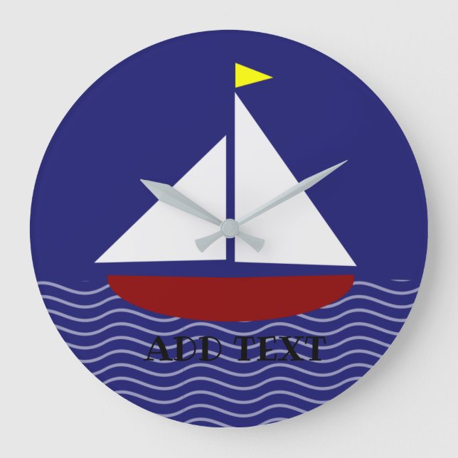 Grande Horloge Ronde Style bleu marine (Recto)