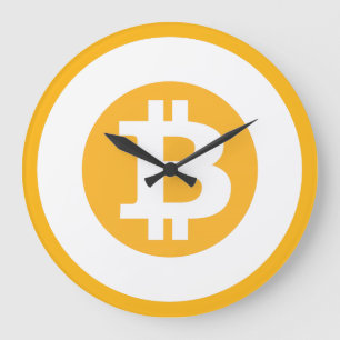 Grande Horloge Ronde Style classique 1 de logo de Bitcoin