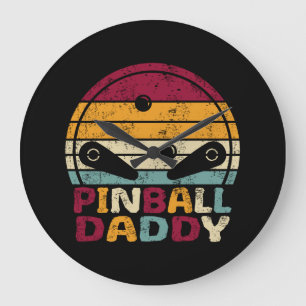 Grande Horloge Ronde Style Pinball Daddy