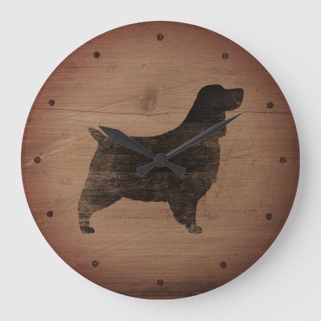 Grande Horloge Ronde Style Rustique espagnol Springer anglais (Recto)