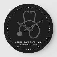 Stylish Grey Stethoscope sur Black Nurse