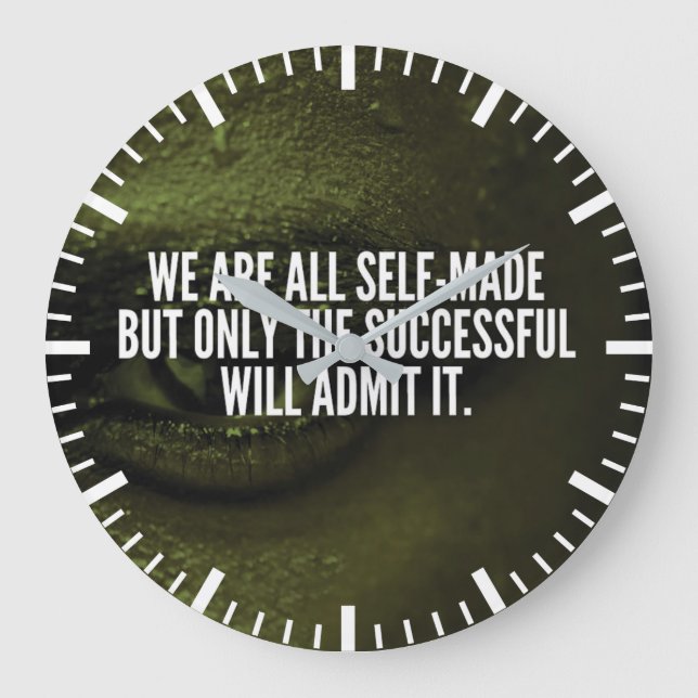 Grande Horloge Ronde Succès Mots Inspirationnels - Nous Sommes Tous Aut (Recto)