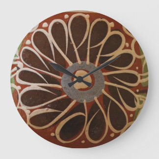 Grande Horloge Ronde sud-ouest mexicain vintage de conception de