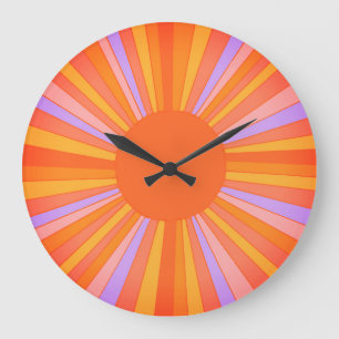 Grande Horloge Ronde Sunburst Wall