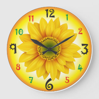 Grande Horloge Ronde Sunflower wall clock