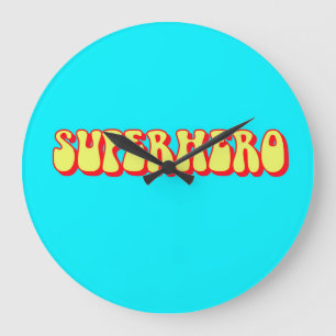 Grande Horloge Ronde Super-héros Rétro