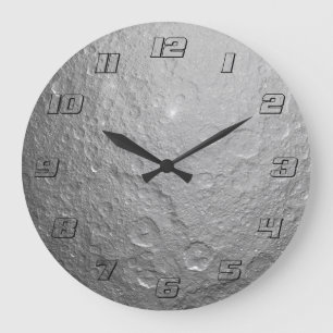 Grande Horloge Ronde Surface lune dans l'espace extra-atmosphérique ave