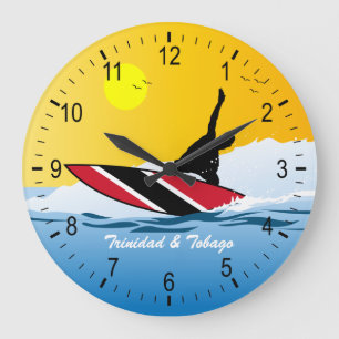 Grande Horloge Ronde Surfer du Trinidad et du Tobago