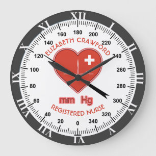 Grande Horloge Ronde Surveillance de la pression artérielle Infirmière 