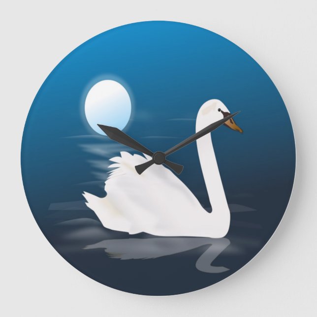 GRANDE HORLOGE RONDE SWAN BLANC (Recto)