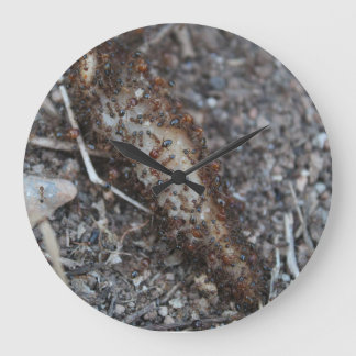 Grande Horloge Ronde Swarm of Ant Photo Printed
