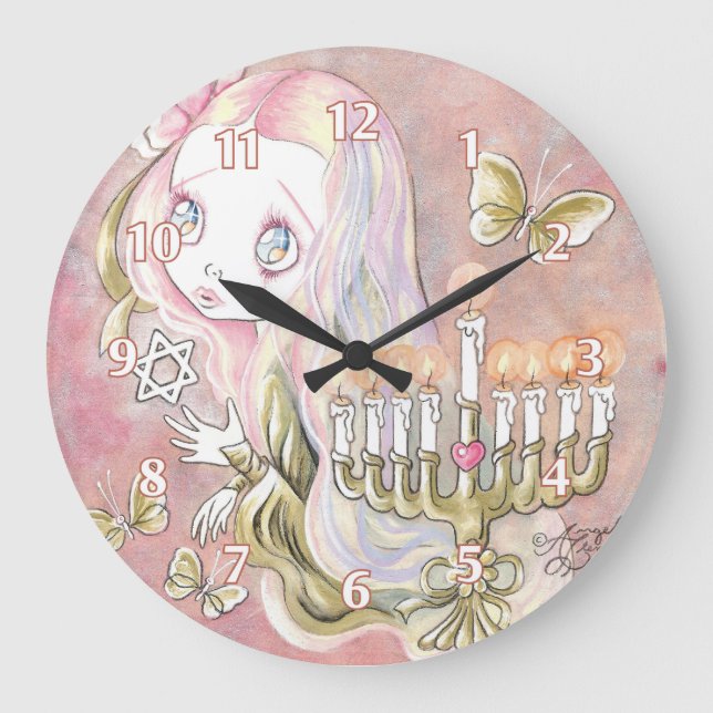 Grande Horloge Ronde Sweet Menorah Girl (Recto)