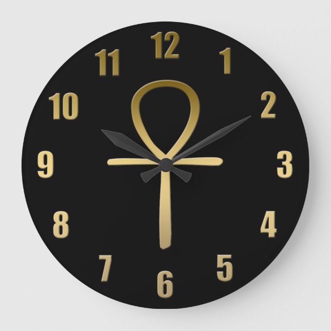Grande Horloge Ronde Symbole Ankh cross-égyptien (Recto)