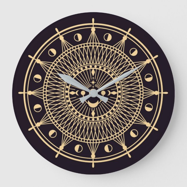 Grande Horloge Ronde Symbole celtique/wiccan (Recto)