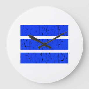 Grande Horloge Ronde Symbole cool 3 lignes   Uniformité et harmonie col