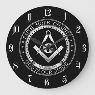 Grande Horloge Ronde Symbole de franc-maçonnerie