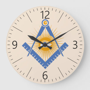 Grande Horloge Ronde Symbole de franc-maçonnerie
