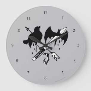 Grande Horloge Ronde Symbole de joker du peloton   de suicide