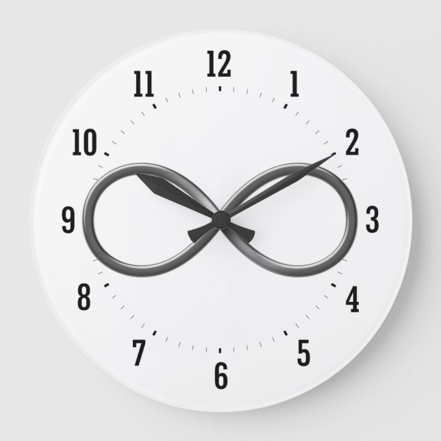 Grande Horloge Ronde Symbole d'infini (Recto)