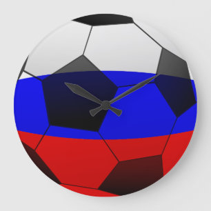 GRANDE HORLOGE RONDE SYMBOLE DU TRICOLOR BALL FOOTBALL 2018