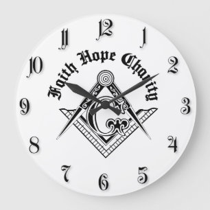 Grande Horloge Ronde Symbole franc-maçonnerie