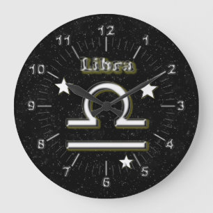 Grande Horloge Ronde Symbole Libra