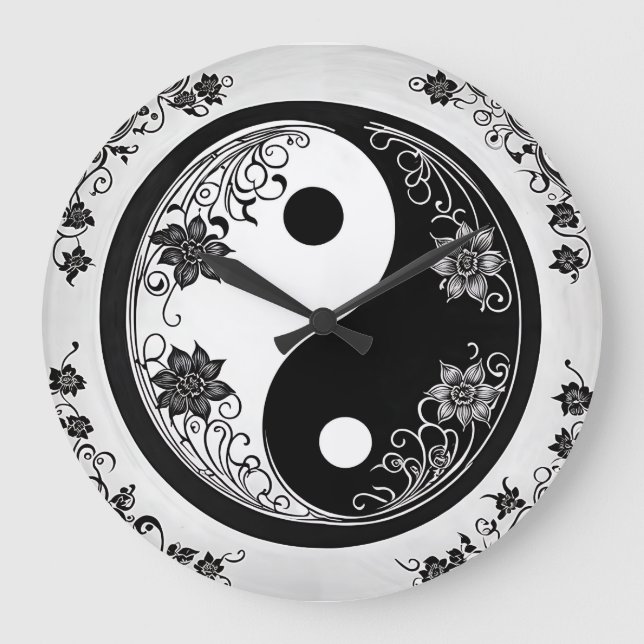 Grande Horloge Ronde SYMBOLE YIN Yang (Recto)