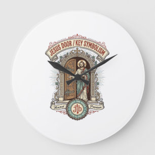 Grande Horloge Ronde Symbolisme de la clé de la porte de Jésus Symbolis